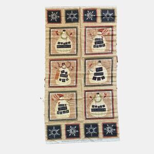 Benartex Snowman Quilt Panel Cotton Peace Joy Beth Albert Quilt Blocks 23" x 44"